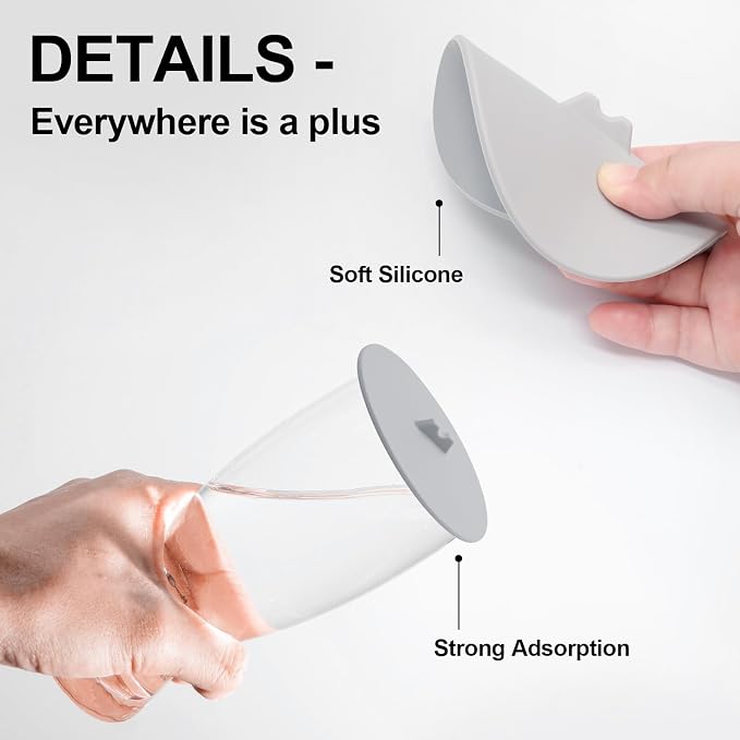 3 Pcs Silicone Cup Cover Lids, 3.9 Inch Reusable Anti-dust Mug Covers Colored - Image 3