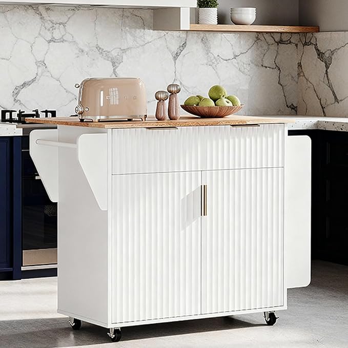 VINGLI Kitchen Cart on Wheels - Image 2