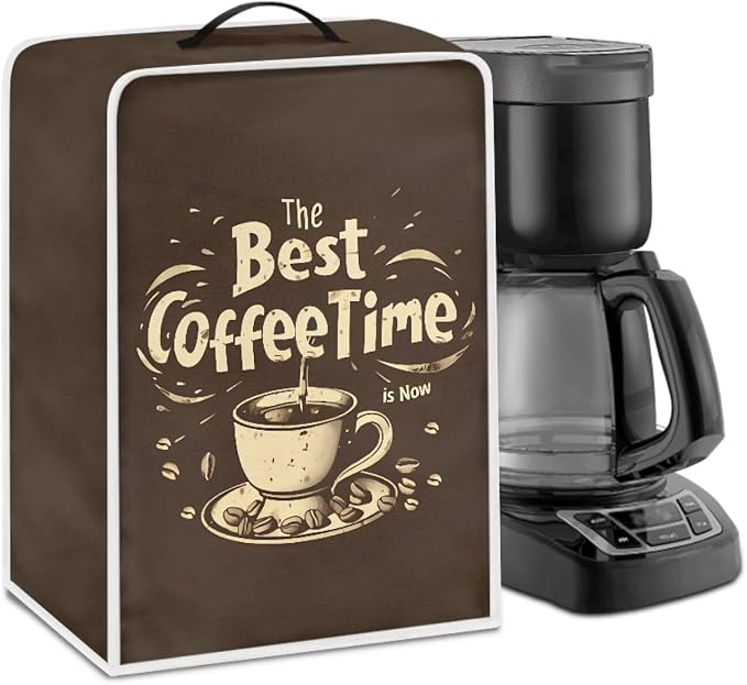 Coffee Time Coffee Maker Cover Lightweight Coffee Pot Cover Dust Protection by Psesaysky