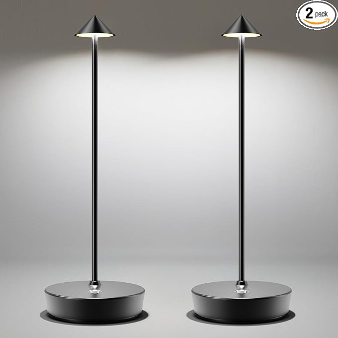 Cordless Table Lamps Rechargeable, 6000mAh Battery Operated LED Table Lamp by YIKUICordlessTableLamp