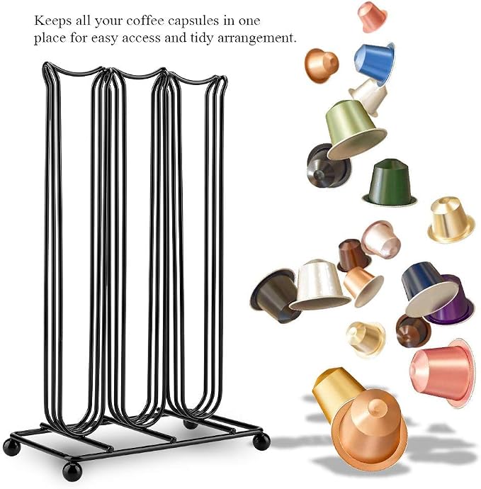Huhushop Coffee Capsule Holder, Coffee Pod Rack Carousel Storage Holder Storage - Image 7