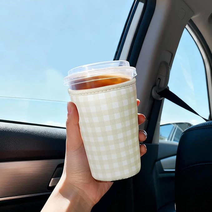 Reusable Insulated Sleeve for Iced Coffee Cup, Beverage Holder for Iced Coffee - Image 3
