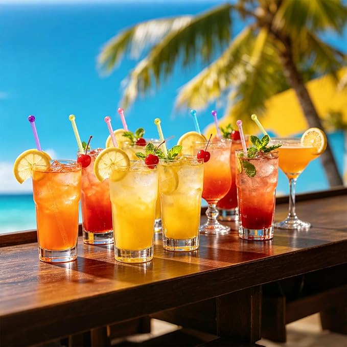 100 Pcs Plastic Drink Swizzle Sticks, Cocktail Stirrers, Stirring Stick - Image 5
