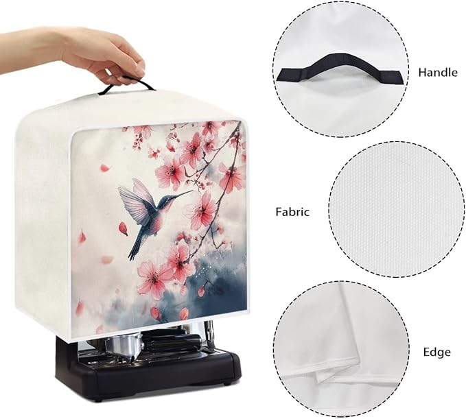 Hummingbird Flower Design Coffee Machine Covers Folding Covers - Image 5