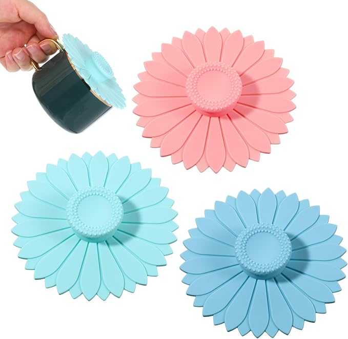 3PCS Cup Covers, Silicone Mug Lid, Coffee Cup Cover by Unknown