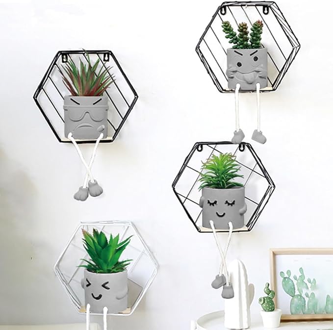 MAKHOT Artificial Succulents Potted Plant Set, Faux Succulents Office - Image 4