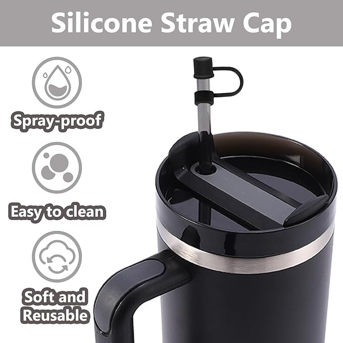 6PCS Silicone Straw Covers Cap Compatible - Image 3