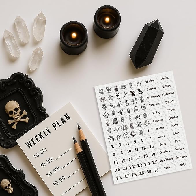 480 Pcs Calendar Stickers, Witch Style Icons Daily Sticker Planner Stickers - Image 7