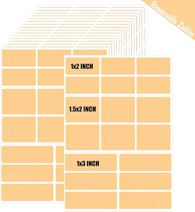 540Pcs Removable Food Labels, 3 Size Labels by WSICSE