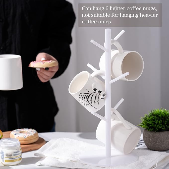 Patelai 14 Inch Acrylic Coffee Mug Tree Coffee Mug Rack Cup Holders - Image 6