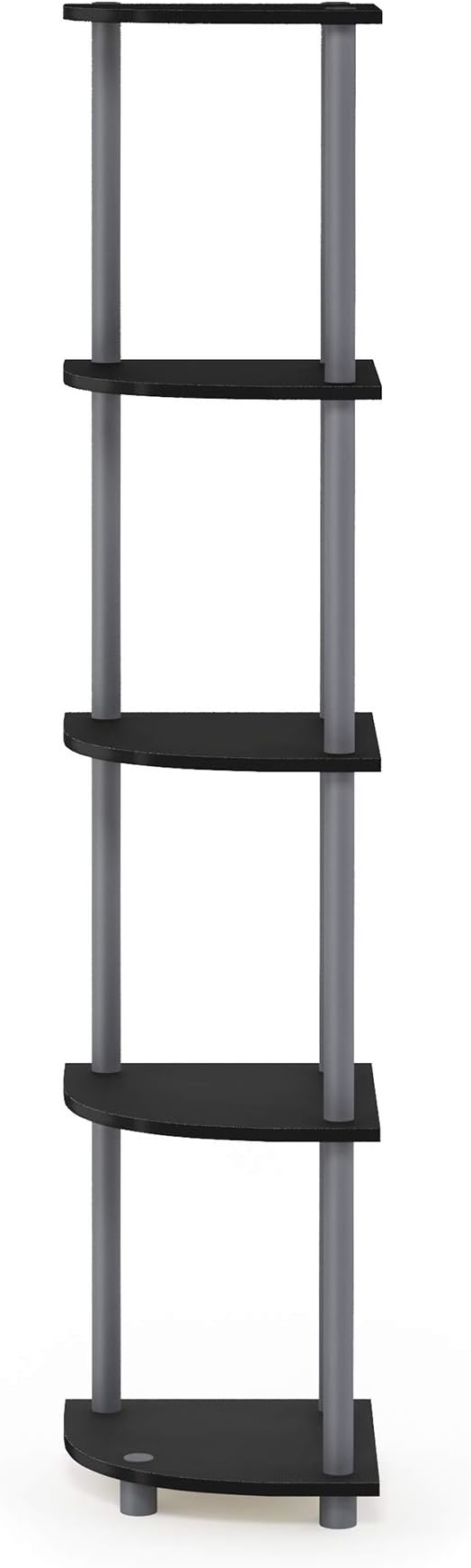 Furinno TURN-N-TUBE Corner Shelf, 5-Tier Corner Bookshelf, Open Storage Shelves - Image 9