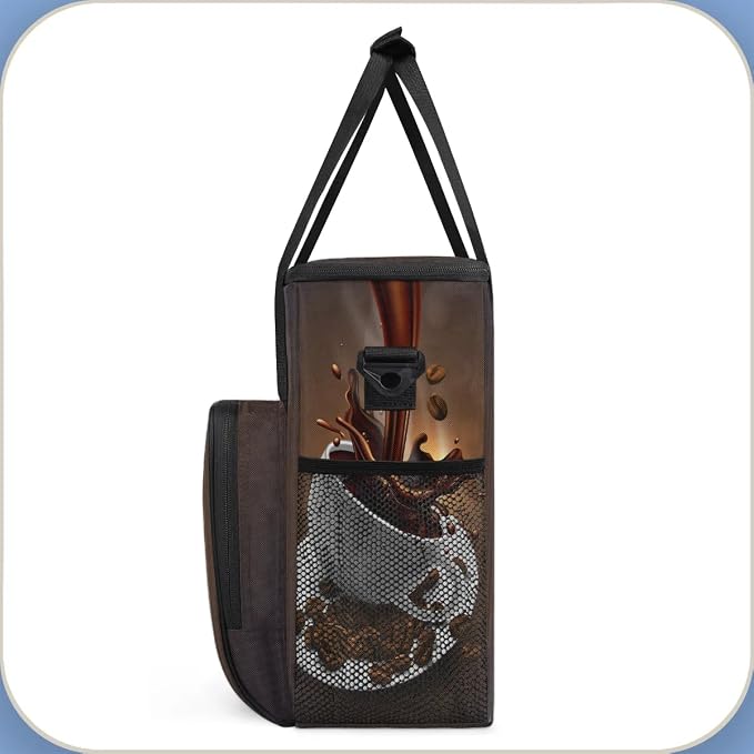 Hot Coffee Print Maker Carring Bag Coffee Travel Carrying Storage Tote Bag - Image 4