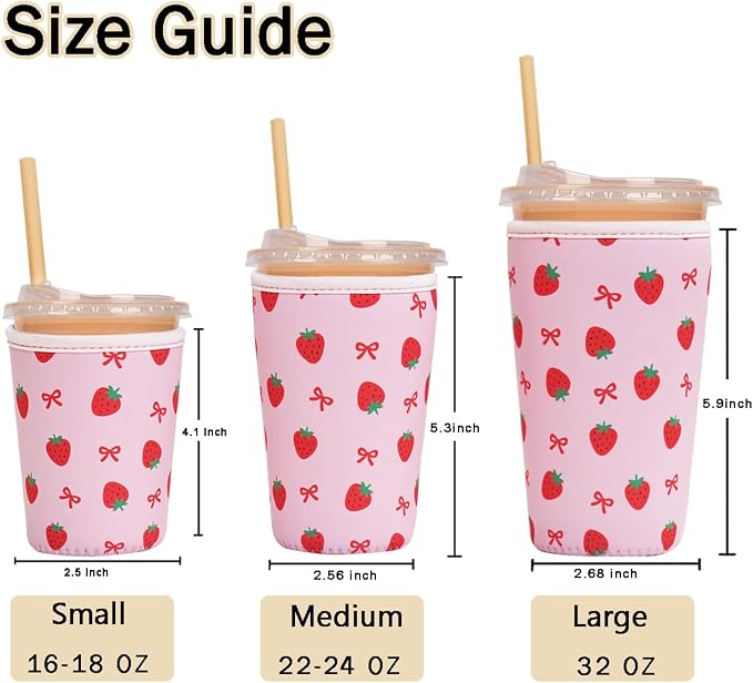 Reusable Insulated Sleeve for Iced Coffee Cup, Beverage Holder for Iced Coffee - Image 5