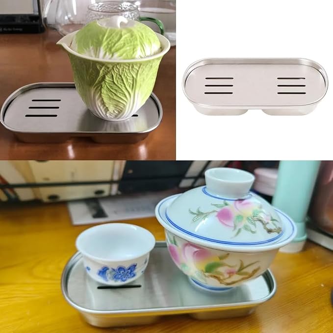 Espresso Cups Drip Tray Tea Cup Saucer Small Glass Teacup Serving Tray Coffee - Image 7