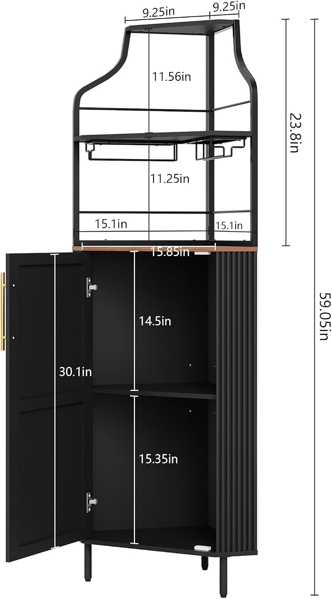 ARTPOWER Corner Bar Cabinet - Image 2