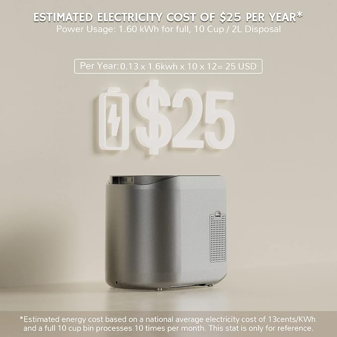 Airthereal Revive R500-V Electric Kitchen Composter, Visual Glass Cover - Image 8