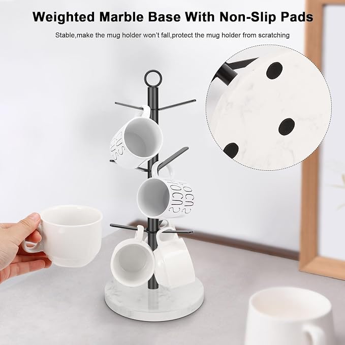 Mug Holder Tree, Coffee Cup Stand Holder, Thick Base Mug Rack - Image 6