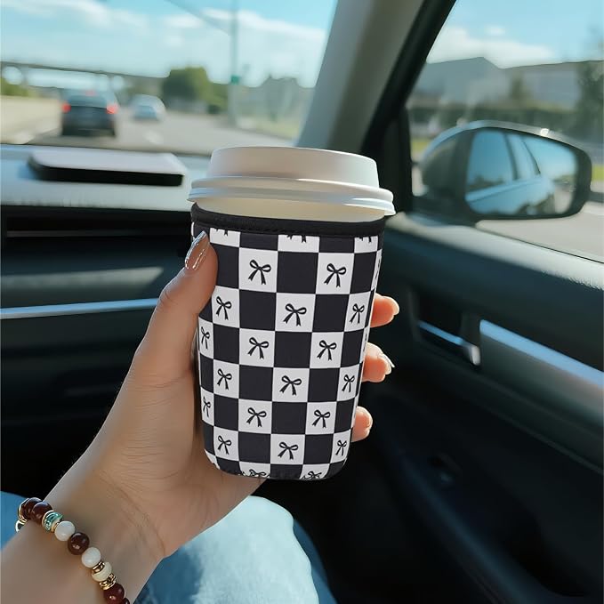 Reusable Insulated Sleeve for Iced Coffee Cup, Coffee Neoprene Sleeve for Cold - Image 3