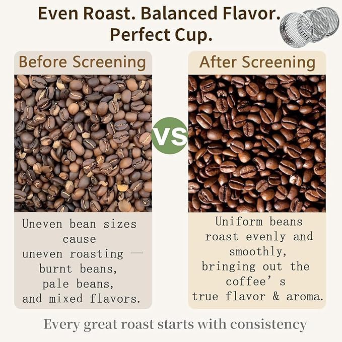 10-Layer Stainless Steel Coffee Bean Grading Sieve Set - Image 3