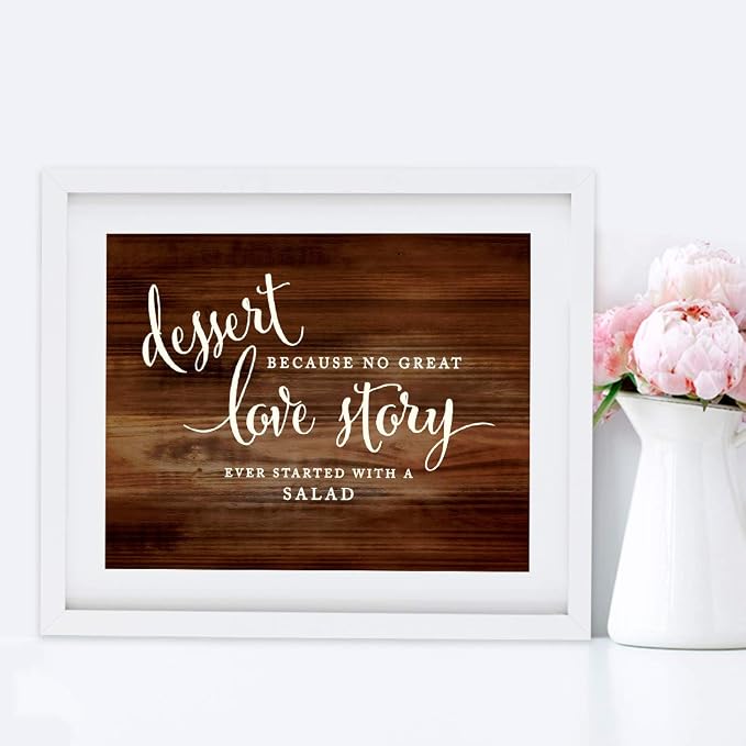 Andaz Press Wedding Party Signs, Rustic Wood Print, 8.5-inch x 11-inch - Image 5
