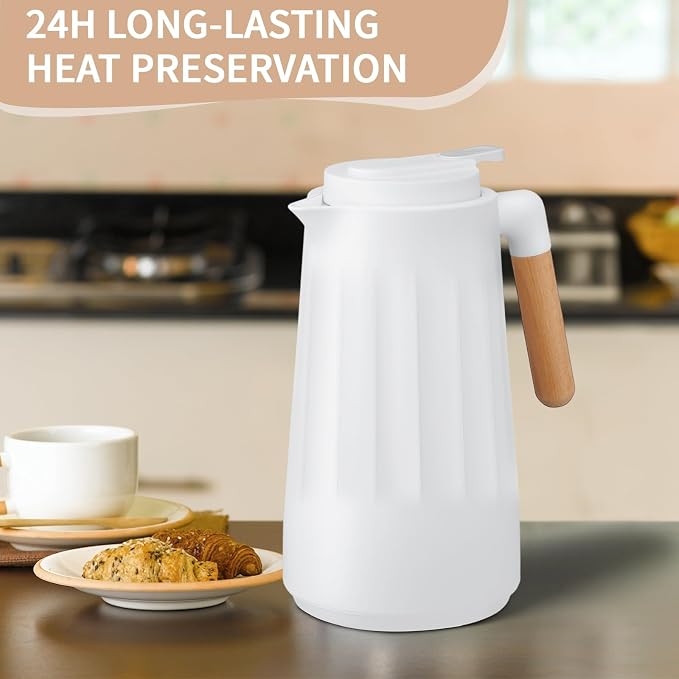 Ziliny 2 Pcs 34 oz Thermal Coffee Carafe - Image 3