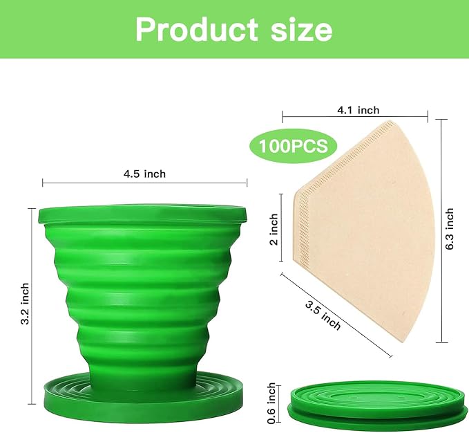 Collapsible Pour Over Coffee Dripper Set - Image 2