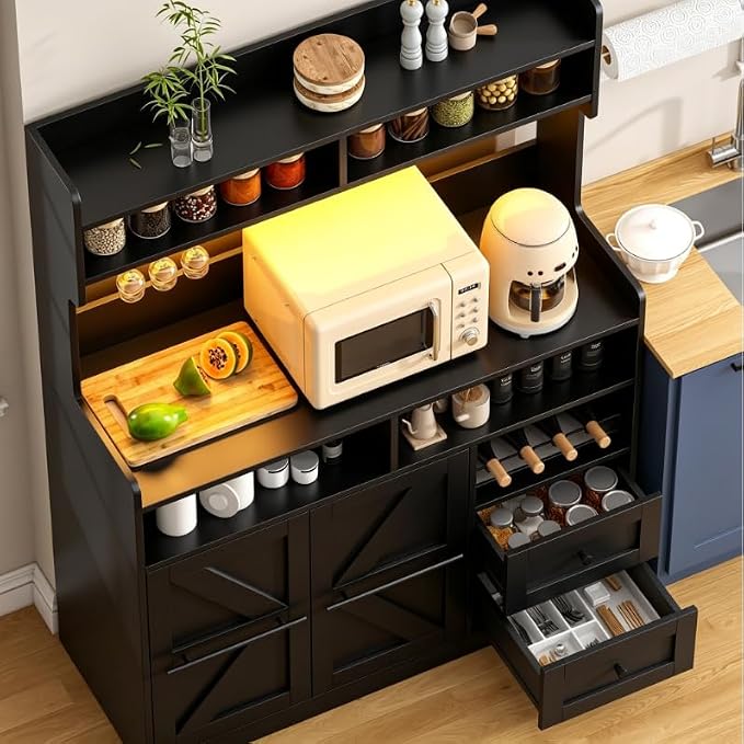 VVFLU Hutch Storage Buffet Cabinet - Image 6