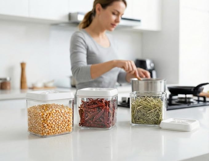 Felli Flip Tite Food Storage Container 4" Small Size Airtight Lid Lock Top - Image 2