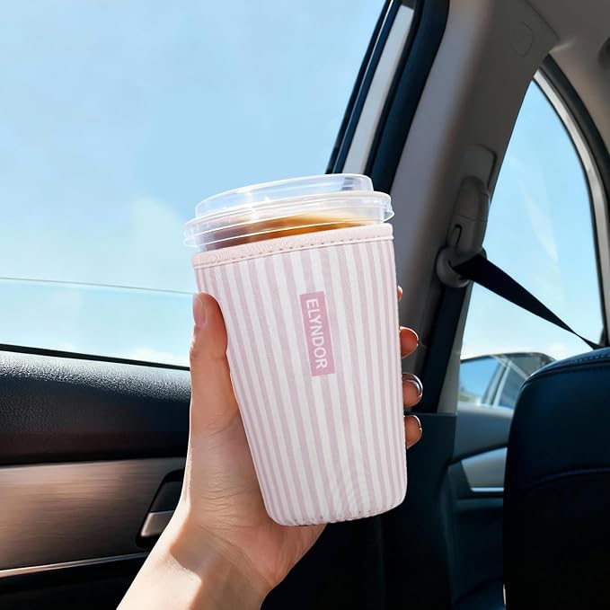 Reusable Insulated Sleeve for Iced Coffee Cup, Beverage Holder for Iced Coffee - Image 2