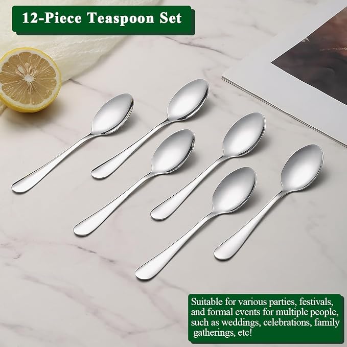 Demitasse Espresso Spoons 12 Pieces 5.5", Berglander Stainless Steel Mini - Image 3