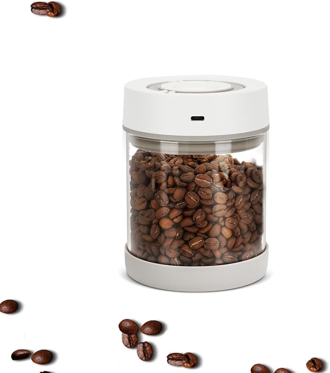 Coffee Bean Storage Container, 600ml Electric Airtight Coffee Canister by YINDUZ