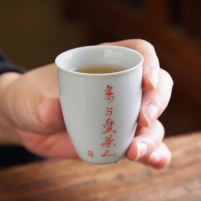 55ml/1.5oz Minimalist Retro Ceramic Fragrance Cup, Poetry And Creative Kung Fu - Image 3
