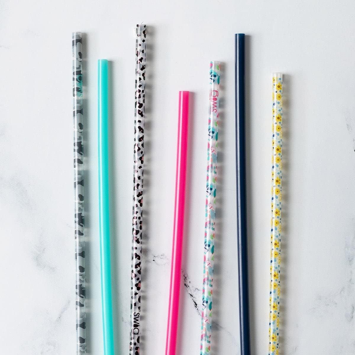 Swig Life Reusable Straws Pinch Proof + Green Tall Straw Set & Cleaning Brush, Each Straw is 10.25 inch Long (Fits Swig Life 20oz Tumblers, 22oz, and 32oz Tumblers)
