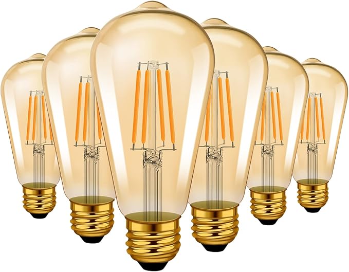 LVWIT Vintage Edison Light Bulb ST21 LED Filament Bulb 5.5W Dimmable 2500K Warm by LVWIT