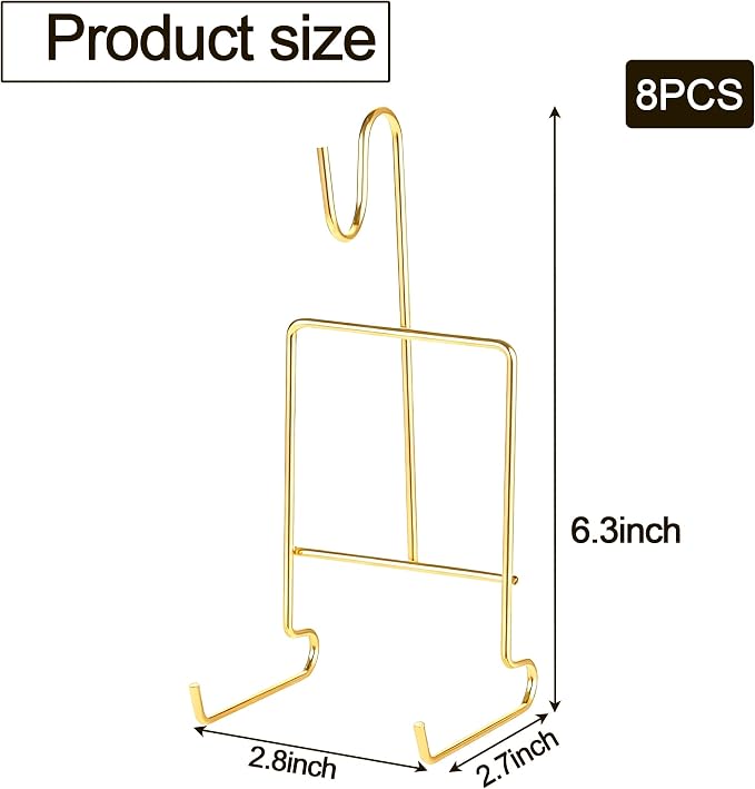 8 Pack Tea Cup and Saucer Display Stand Holder Metal Stand - Image 2