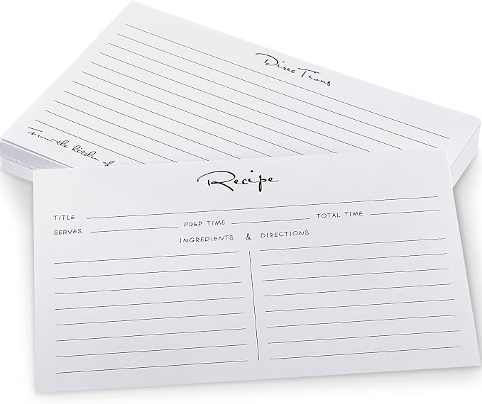 Outus 50 Pieces 4x6 Recipe Cards, Double Sided Blank Cards by Outus