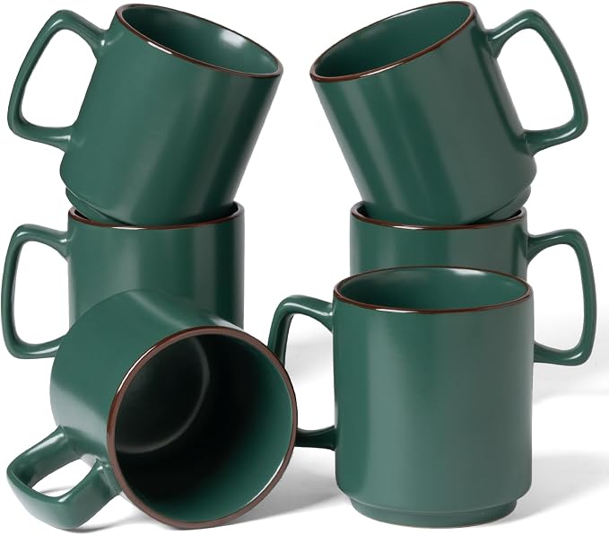 famiware Coffee Mugs Set of 6, Nebula 14oz Coffee Mugs, Ceramic Cup Set by Famiware