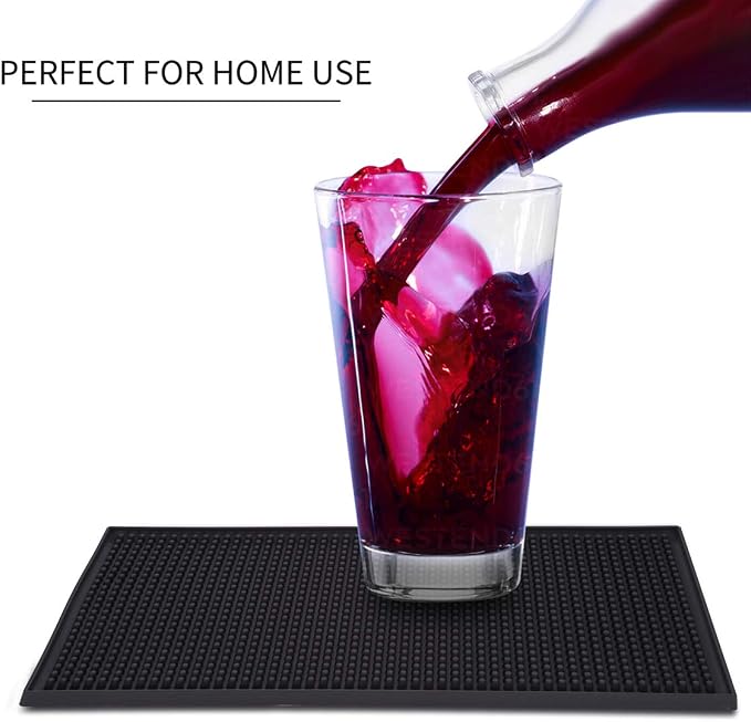 Bar Mat for Cocktail and Coffee Bar 6" x 12" Rubber Bar Service Spill Mat for - Image 5