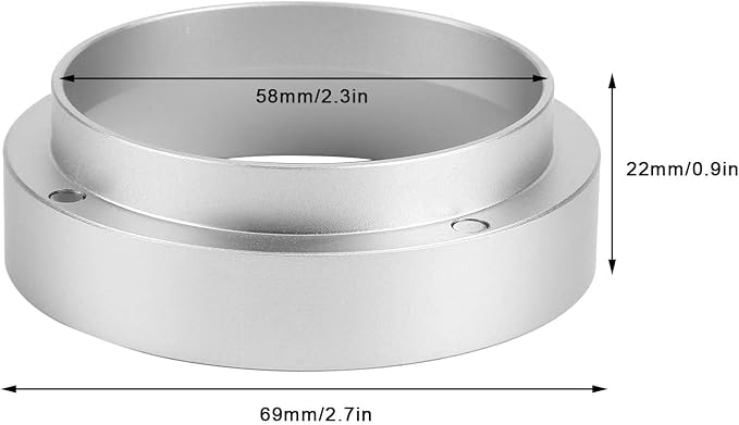 58mm Portafilter Funnel with Magnetic, Aluminum Magnetic Coffee Dosing Ring - Image 8