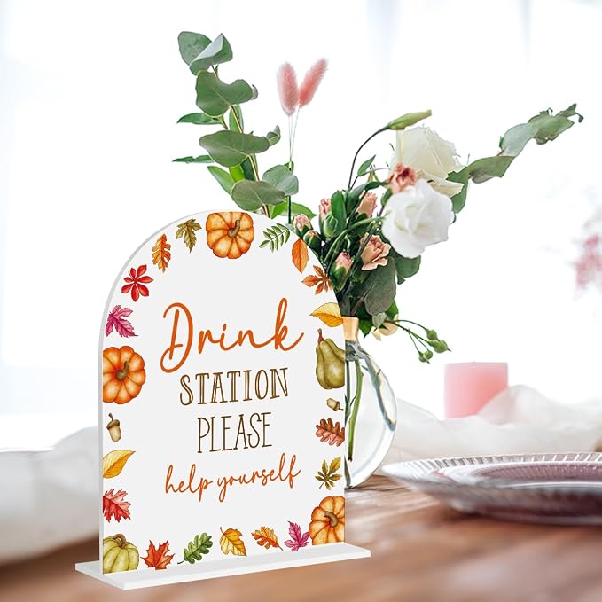 Fall Drink Bar Sign Drink Station Decor - Image 5