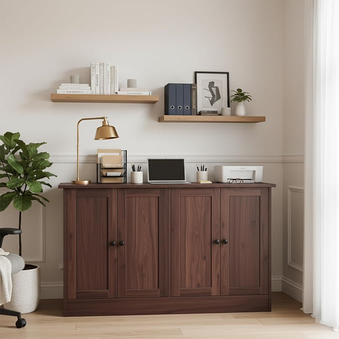 holzart Rustic Brown Buffet Cabinet - Image 8