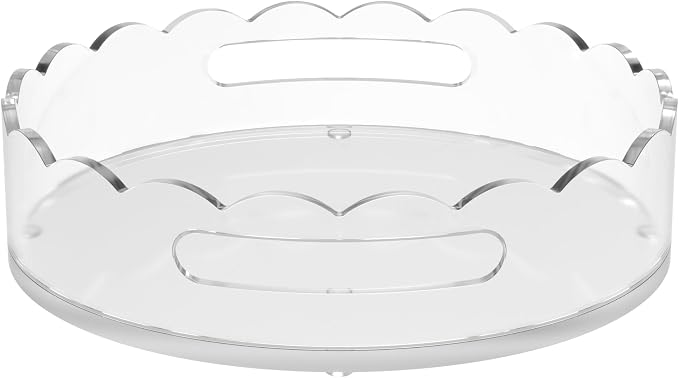 GRAHAM DESIGN 10″ Scalloped Round Acrylic Tray - Image 2
