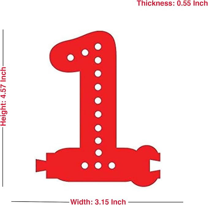 M&T Displays LED Marquee Letter Lights Modular Red Light Up Number Initial - Image 3