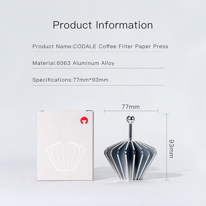 Filter Paper Presser All Metal Coffee Filter Shape Retainer Pre-pour Tool - Image 3