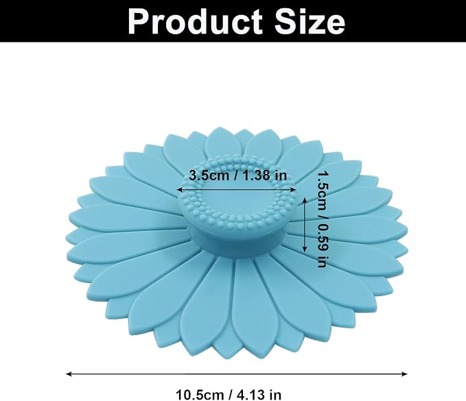 Hitefu Set of 3 Sunflower Silicone Cup Covers, Flexible Mug Covers - Image 3