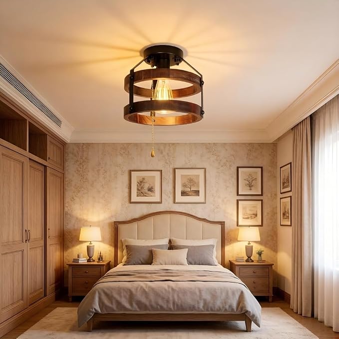 Farmhouse Flush Mount Ceiling Light - Image 9