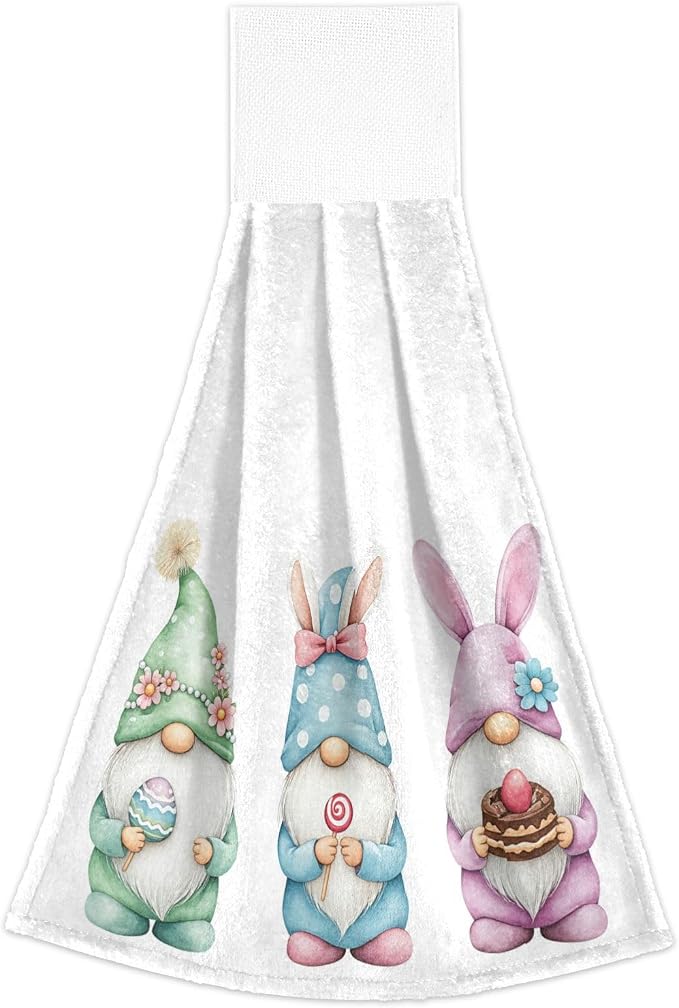 Dussdil Easter Gnomes Eggs Bunny Kitchen Hanging Towels Bathroom Hand Bath - Image 6