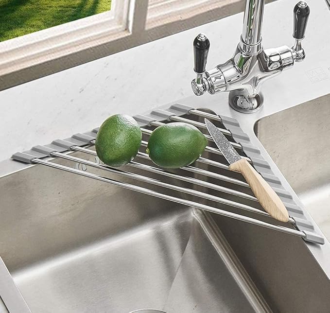 Triangle Dish Drying Rack Multipurpose Roll-up Drying Rack - Image 4