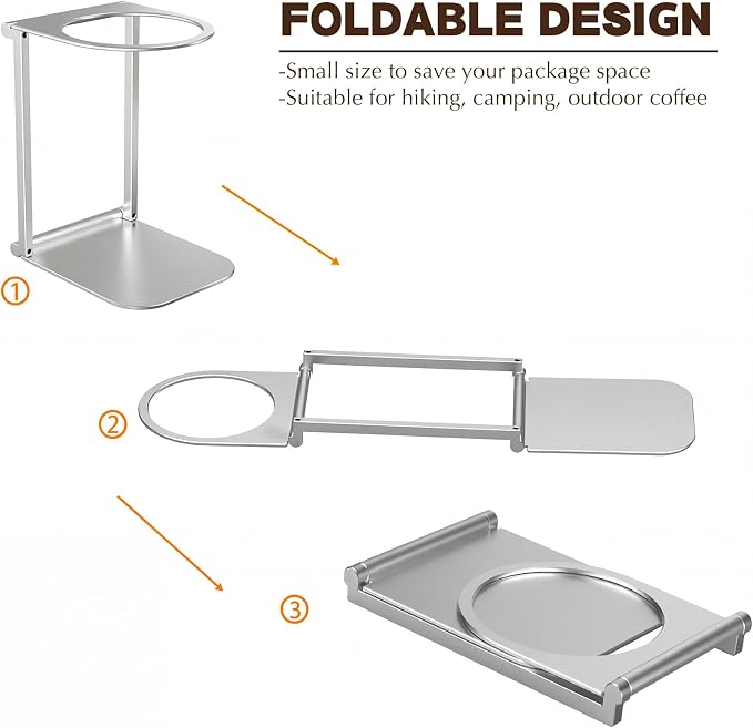 Pour over Dripper Stand, Foldable Espresso Coffee Machine Stand, Lightweight & - Image 6