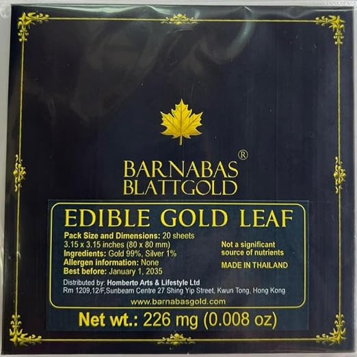 Barnabas Blattgold Edible Cake Decorations 23.75K Gold Leaf - Image 9